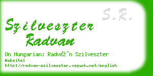 szilveszter radvan business card